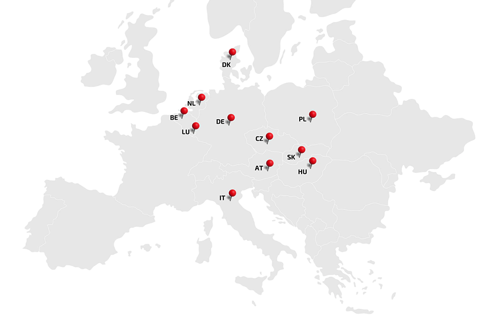 mapa Európy s vyznačením krajín mapa Európy s vyznačením krajín